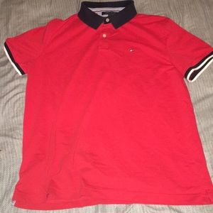 Red Tommy Hilfiger polo